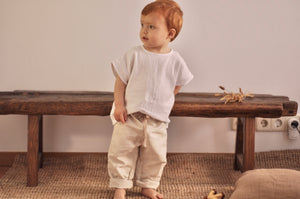 Pantalón lino natural