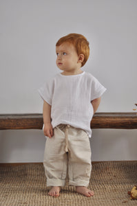 Pantalón lino natural